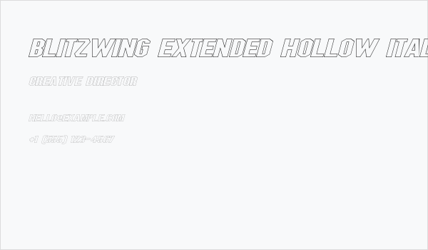 Blitzwing Extended Hollow Italic Business Card