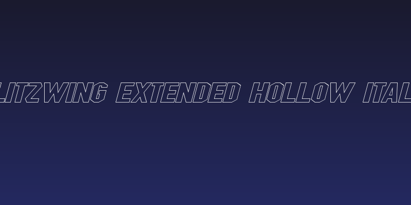Blitzwing Extended Hollow Italic Social Header