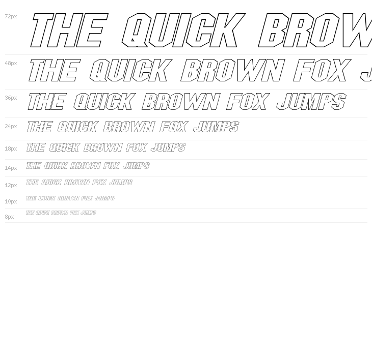 Blitzwing Extended Hollow Italic Waterfall