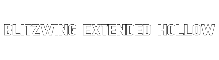 Blitzwing Extended Hollow Font