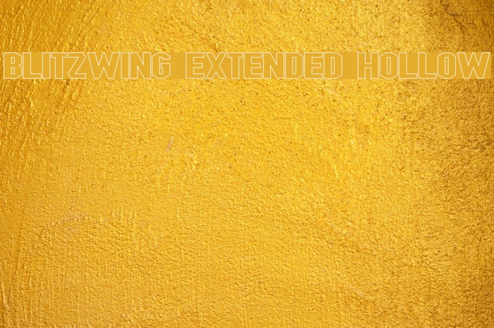 Blitzwing Extended Hollow Font examples