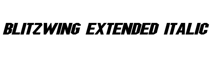 Blitzwing Extended Italic Font