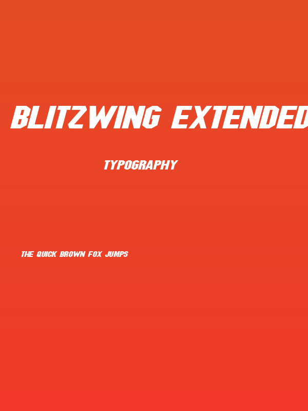 Blitzwing Extended Italic Poster