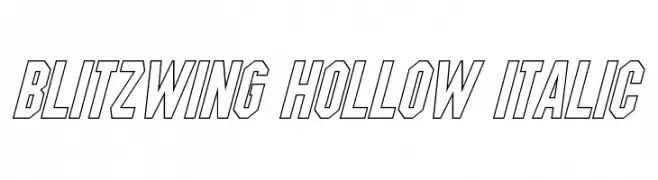 Blitzwing Hollow Italic  les polices de caractères gratuit tlcharger