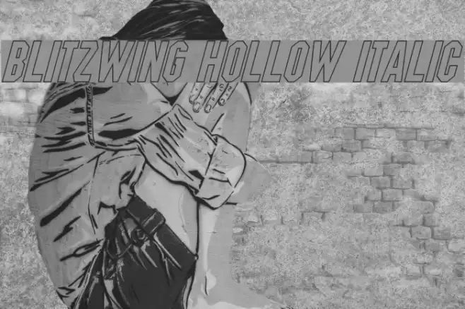 Blitzwing Hollow Italic  examples
