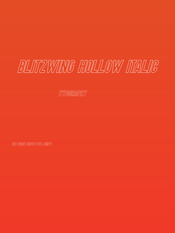 Blitzwing Hollow Italic Poster