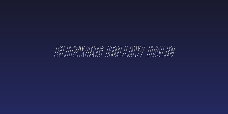 Blitzwing Hollow Italic Social Header