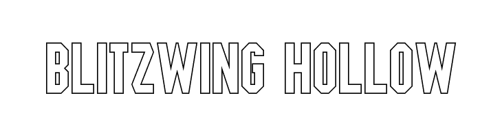 Blitzwing Hollow Font