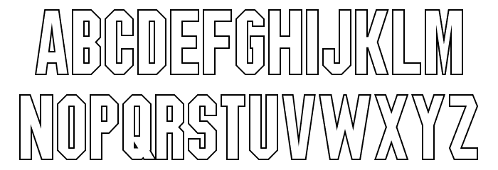 Blitzwing Hollow Font LOWERCASE
