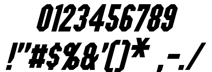 Blitzwing Italic Font OTHER CHARS