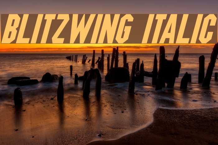 Blitzwing Italic Font examples