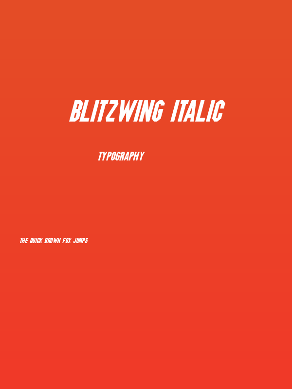 Blitzwing Italic Poster