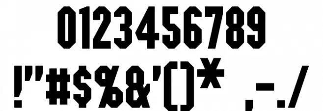 Blitzwing Font OTHER CHARS