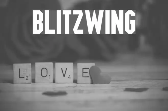 Blitzwing Font examples