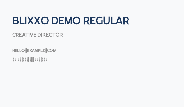Blixxo Demo Regular Business Card