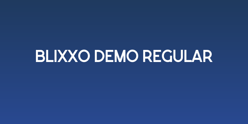 Blixxo Demo Regular Social Header