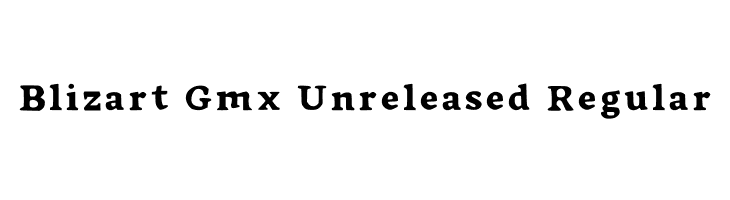 Blizart Gmx Unreleased Regular  les polices de caractères gratuit tlcharger