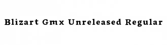 Blizart Gmx Unreleased Regular  Descarca Fonturi Gratis