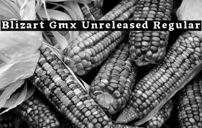 Blizart Gmx Unreleased Regular Font examples