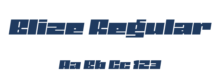 Blize Regular Font Preview