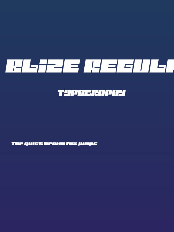 Blize Regular Poster