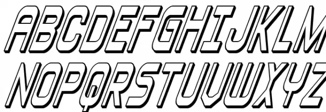 Blizzard Shaft 3D Super-Italic Fonte MAIÚSCULAS