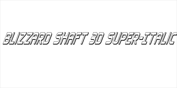 Blizzard Shaft 3D Super-Italic Logo