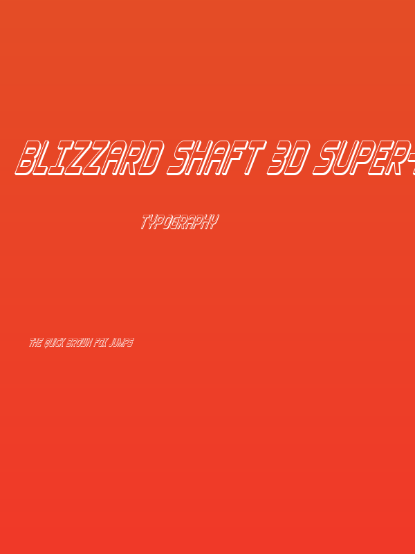 Blizzard Shaft 3D Super-Italic Poster