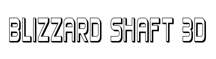 Blizzard Shaft 3D  フリーフォントのダウンロード