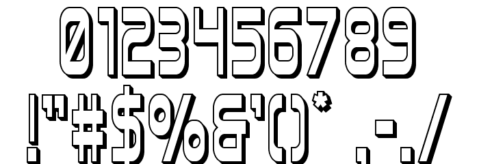 Blizzard Shaft 3D Font OTHER CHARS