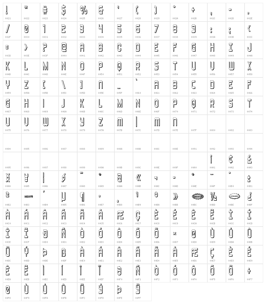 Blizzard Shaft 3D Character Map