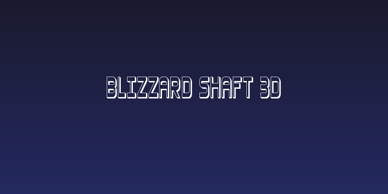 Blizzard Shaft 3D Social Header
