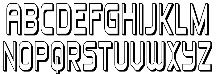 Blizzard Shaft 3D Font LOWERCASE