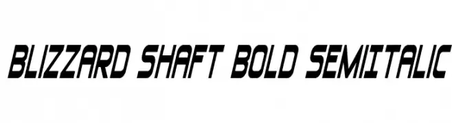 Blizzard Shaft Bold SemiItalic  Fuentes Gratis Descargar