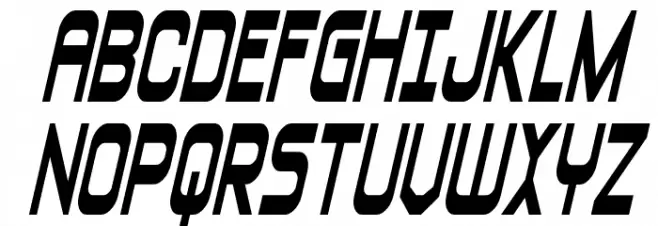 Blizzard Shaft Bold SemiItalic फ़ॉन्ट अपरकेस