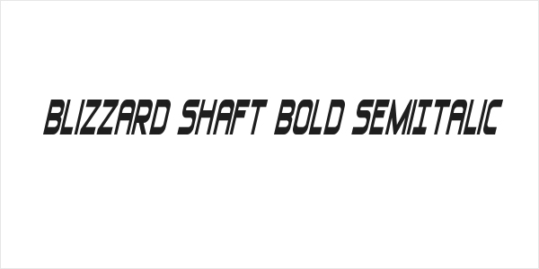Blizzard Shaft Bold SemiItalic Logo