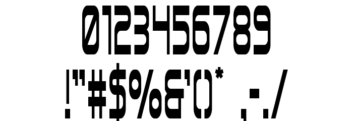 Blizzard Shaft Condensed Font OTHER CHARS
