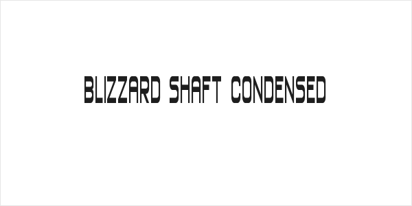 Blizzard Shaft Condensed Logo