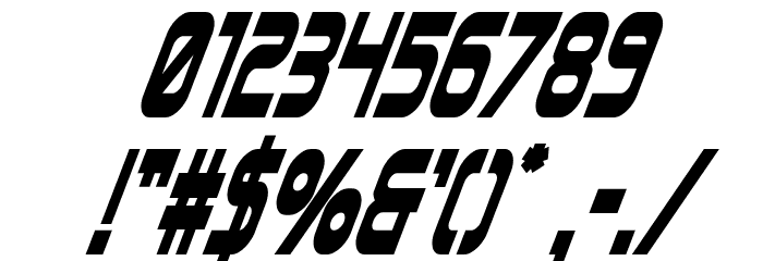 Blizzard Shaft Heavy SuperItal Font OTHER CHARS