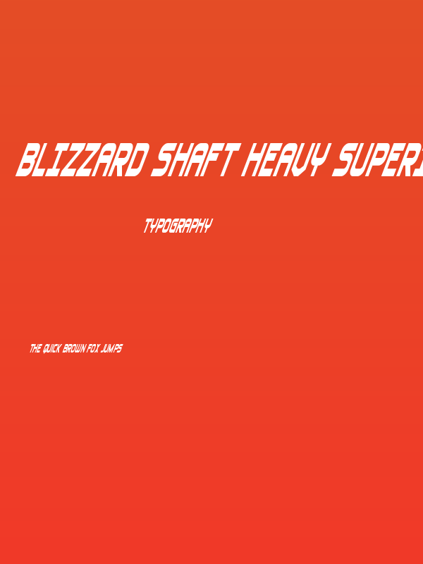 Blizzard Shaft Heavy SuperItal Poster