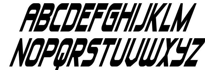 Blizzard Shaft Heavy SuperItal Font LOWERCASE