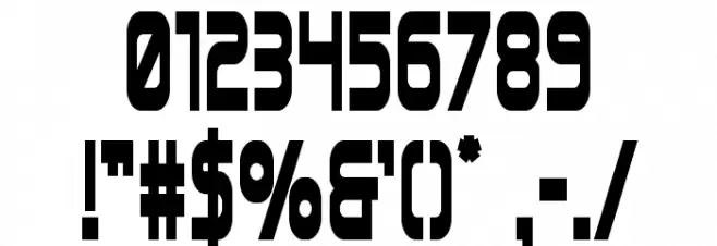 Blizzard Shaft Heavy Font OTHER CHARS