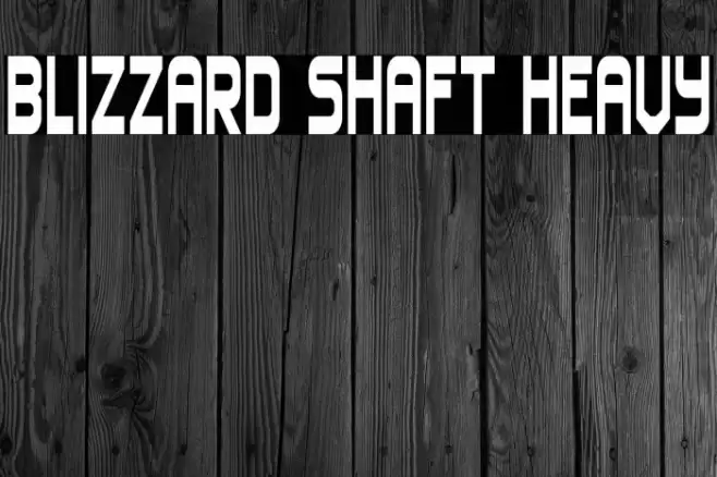 Blizzard Shaft Heavy Font examples