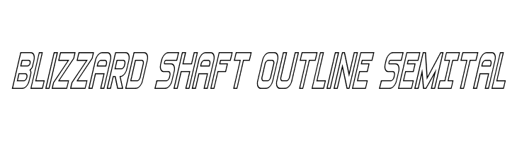 Blizzard Shaft Outline SemItal  les polices de caractères gratuit tlcharger