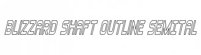 Blizzard Shaft Outline SemItal  Fuentes Gratis Descargar