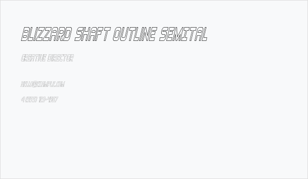 Blizzard Shaft Outline SemItal Business Card