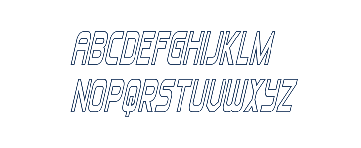 Blizzard Shaft Outline SemItal Lowercase