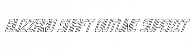 Blizzard Shaft Outline SuperIt  Fuentes Gratis Descargar