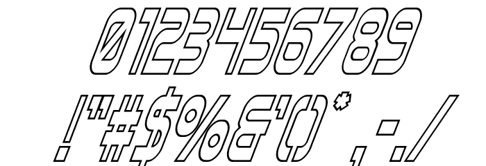 Blizzard Shaft Outline SuperIt Font OTHER CHARS