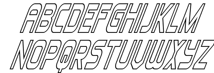 Blizzard Shaft Outline SuperIt Font LOWERCASE